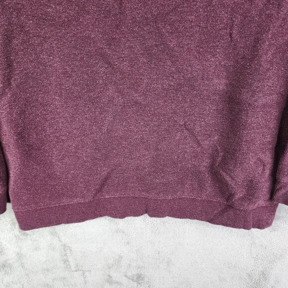 Mens Burgundy Tasso Elba Sweater 1/4 Zip 100% Cotton Long Sleeve Size XL - Picture 3 of 10